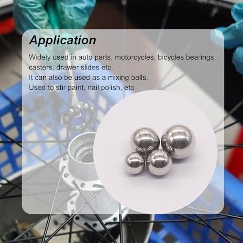 Image of weideer 490pcs 8 Sizes Bicycle Bearing Balls Metal Mixing Balls Assortment Kit 1 /2 inch 3 /8 inch 1 /4 inch 7 /32 inch 3 /16 inch 5 /32 inch 1 /8 inch 3 /32 inch Precision Steel Balls