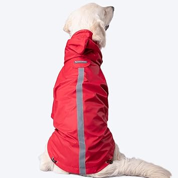 HUFT Drizzle Buddy Dog Raincoat - Crimson Red - 4XL