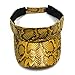 Unisex Print Sun Visor Hat PU Leather Sports Visors for Women Men Summer Sun Protection Beach Tennis Cap Hats (Fashion Yellow)