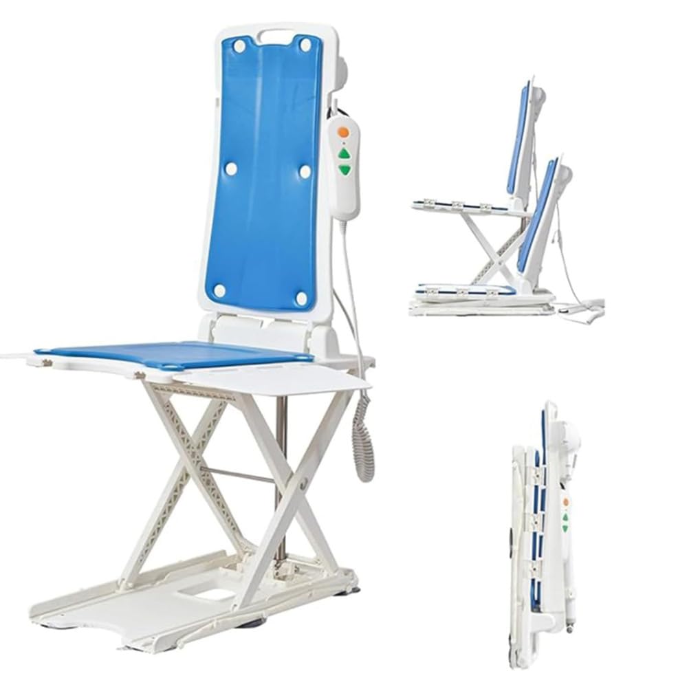 BCBKD Sollevatore Elettrico Pieghevole per Sedia, Impermeabile IPX8, Telecomando, capacità di 136 kg, Dispositivo di Assistenza per Anziani E Disabili