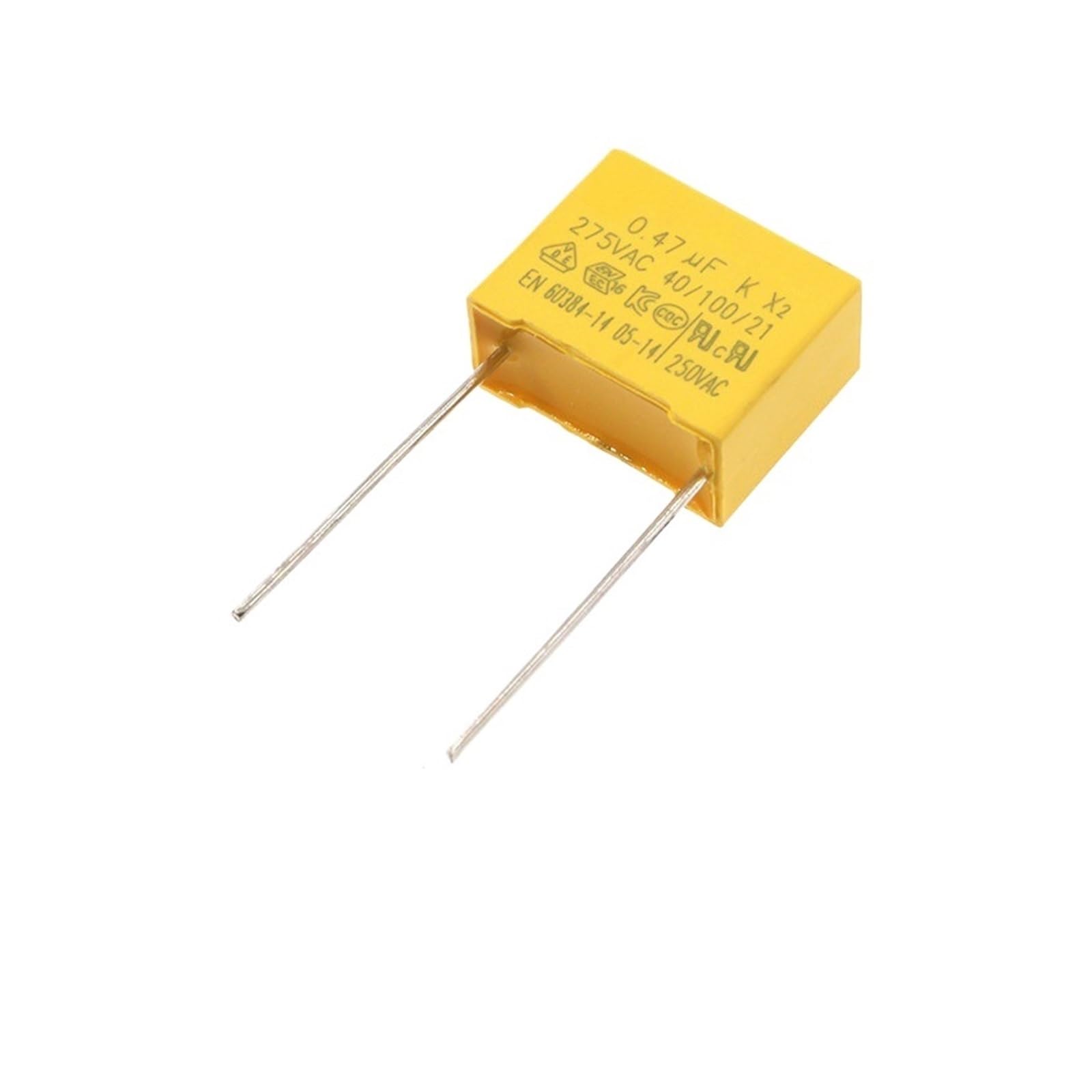 ICXLPMC 10pcs 470nF capacitor X2 capacitor 275VAC Pitch 15mm X2 Polypropylene film capacitor 0.47uF