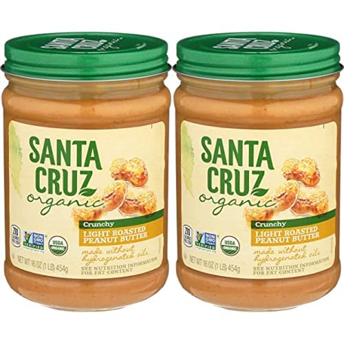 SANTA CRUZ ORGANIC Organic Light Roasted Crunchy Peanut Butter, 16 OZ (Pack of 2