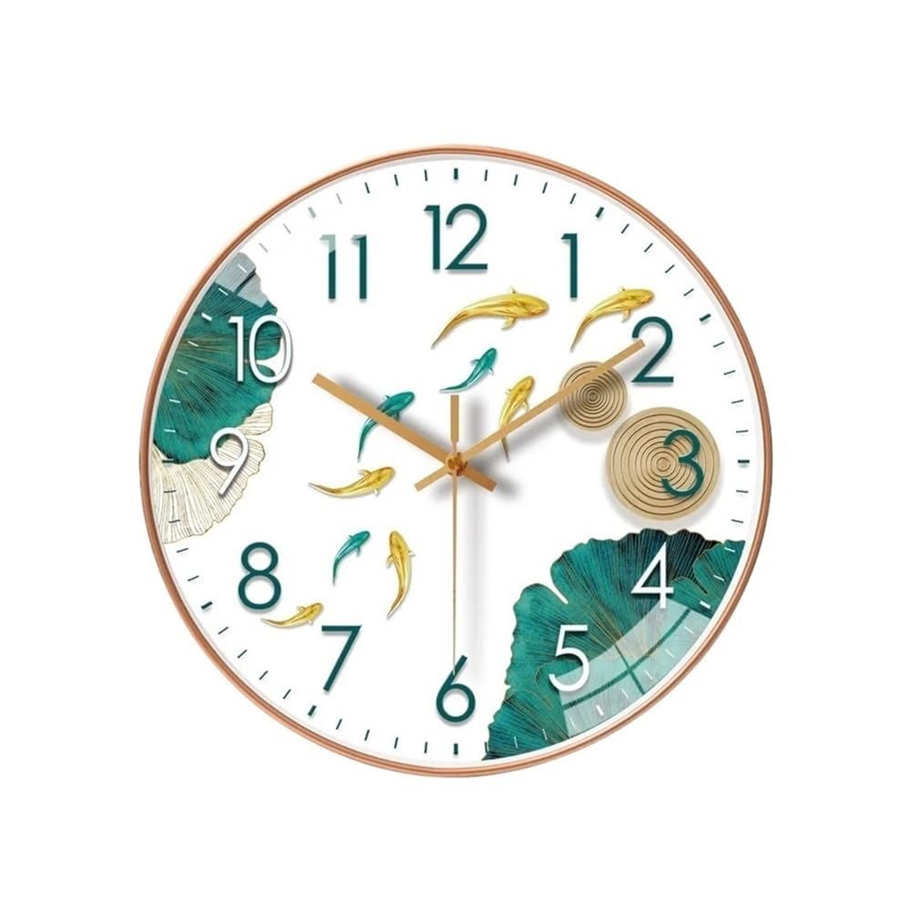 DFHS46JK Wall Decor 20cm Wall Clocks Hanging Bed Room Living Silent Mechanism Battery Operated Watch Decor for living room decor