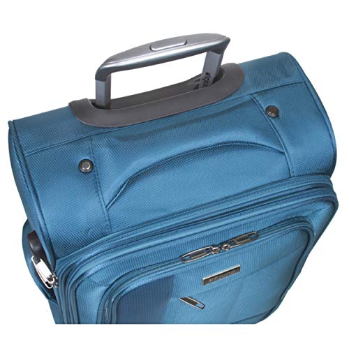Dejuno Twilight New Generation Lightweight Nylon 3-Piece Spinner Luggage Set, Turquoise #TOP4