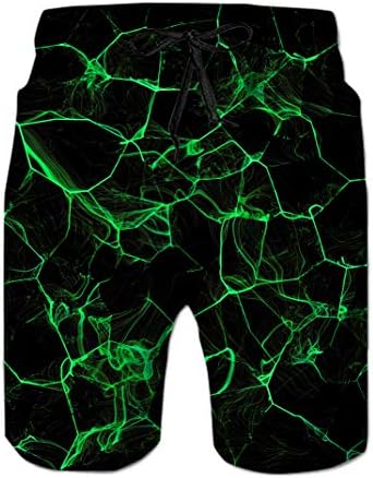 Fanient Men Beach Shorts Summer Swimming Trunks Blue Smoke Graphic Boardshorts Swimwear Drawstring Bathing Suits XL