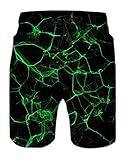 IDGREATIM Herren Teens Bademode 3D Bunte Rauch Grafik Shorts Badehose Sommer Strand Shorts Badehose XL