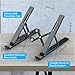 Gogoonike Adjustable Laptop Stand, Portable Laptop Riser for Desk, ABS+Silicone Foldable Ventilated Cooling Notebook Holder Stand for 10-15.6” Laptops, Tablets