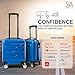SA Products Cabin Suitcase, Easy Jet 45x36x20 Cabin Bag | Lightweight Hard Shell Carry-On Suitcase with Wheels, Telescopic Handle | Travel Luggage (Blue)
