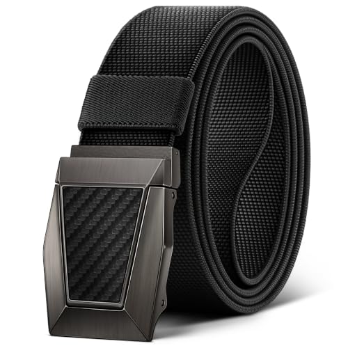 Image of BULLIANT Stretch Tactical Web Belt For Men-Trimmable 1.5 inch-Adjustable Fit