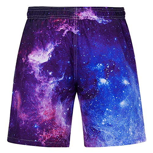Uideazone Boy's Swim Trunks Quick Dry Galaxy Bathing Suits Beach Swim Shorts Swimwear Holiday Party With Mesh Lining #TOP1