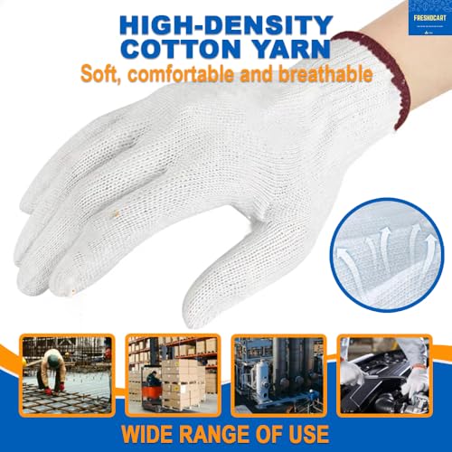 Image of FreshDcart Blade-Resistant Hand Gloves with Cut Proof Safety, Anti Cut Resistant Glove for Chopping Food Vegetables and Kitchen use (White 1 Pair)