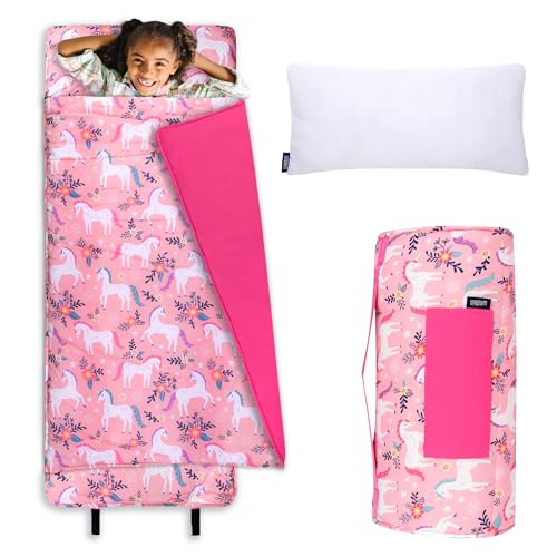 Image of Wildkin Kids Original Nap Mat - Cozy Kids Sleep Mat with Pillow, ideal for School & Travel