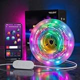 YEELIGHT LED Strip Lights, 66FT Smart Light Strips with 360 LEDs & Music Sync, RGB Color Changing Light with Bluetooth Connected and APP Control, Lights for Bedroom, Home Room Decor, Party, 2x33FT