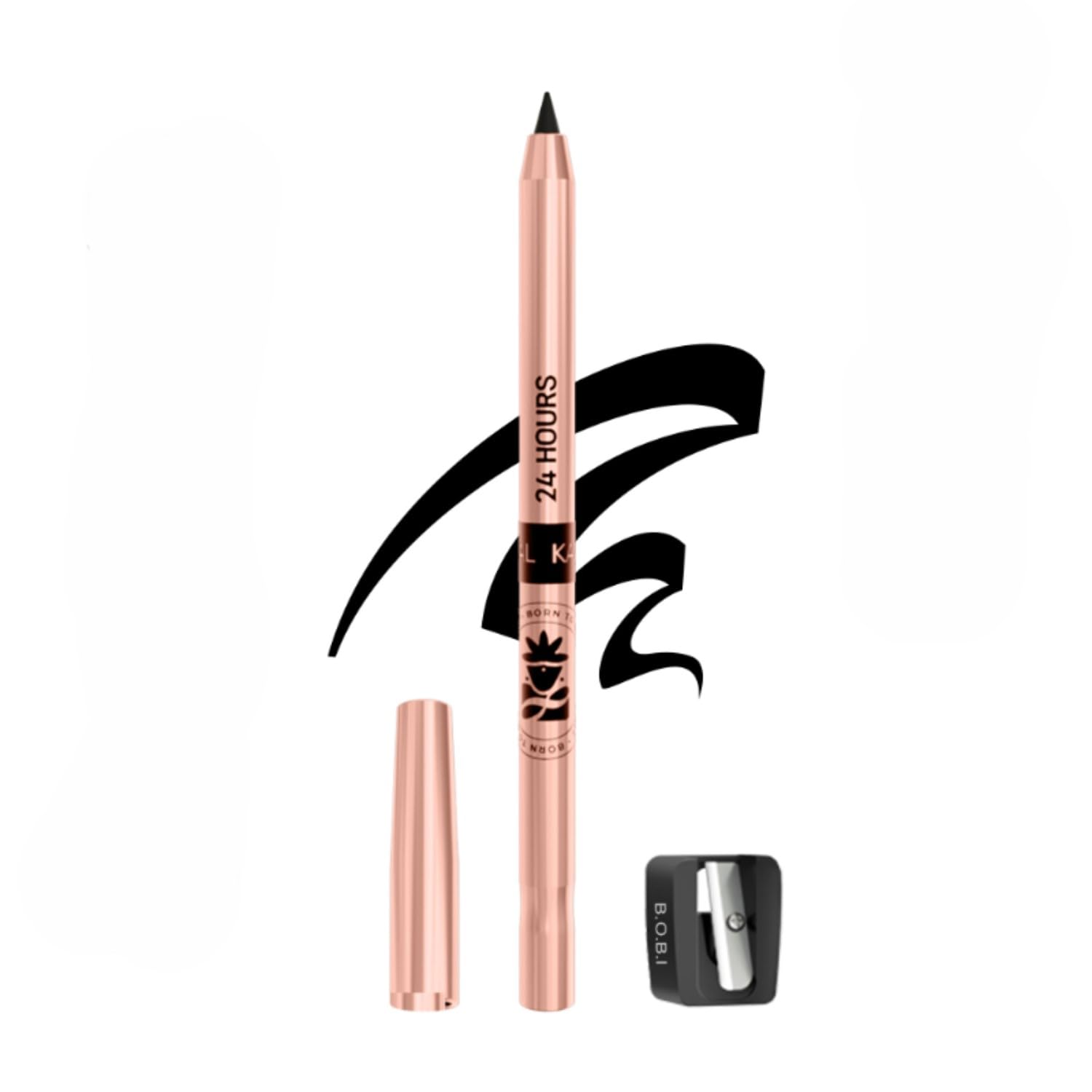 bobi 24-Hour Kajal | Long-Lasting Wear | Smudge-Proof Finish | Intense Black Definition | Waterproof Formula | All Day Bold Look | No Fade Texture | Deep Pigment for Eye Makeup-image-27