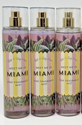 3 MEET ME IN MIAMI Bath & Body Fine Fragrance Spray Mist Splash Fragrance