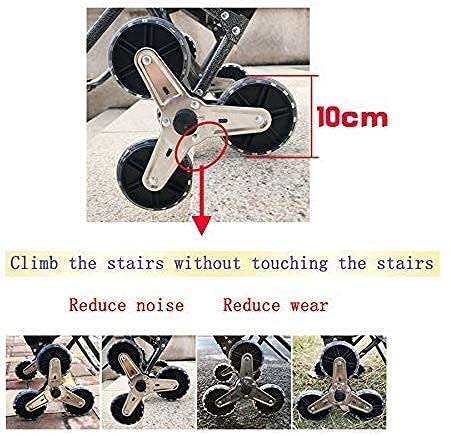 Einkaufstrolley Multifunktions-Einkaufswagen Faltbarer Trolley Langlebiger Lebensmittel-Allzweckwagen Treppen… – Bild 6