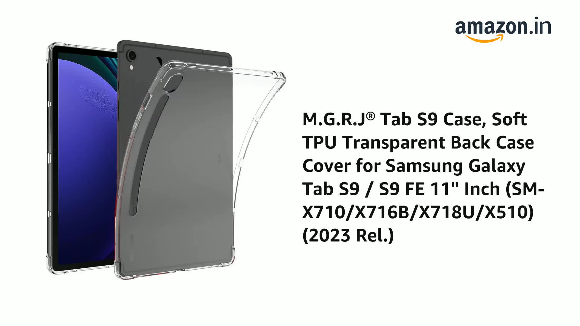 M.G.R.J® Soft TPU Transparent Back Case Cover for Samsung Galaxy