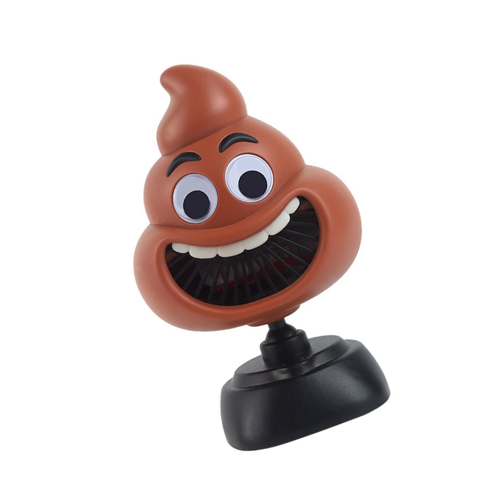 CAZSTYK Creative Novelty Handheld Fan Poop Shape Portable Desktop Design Motor for Kids Adults Quiet Offices