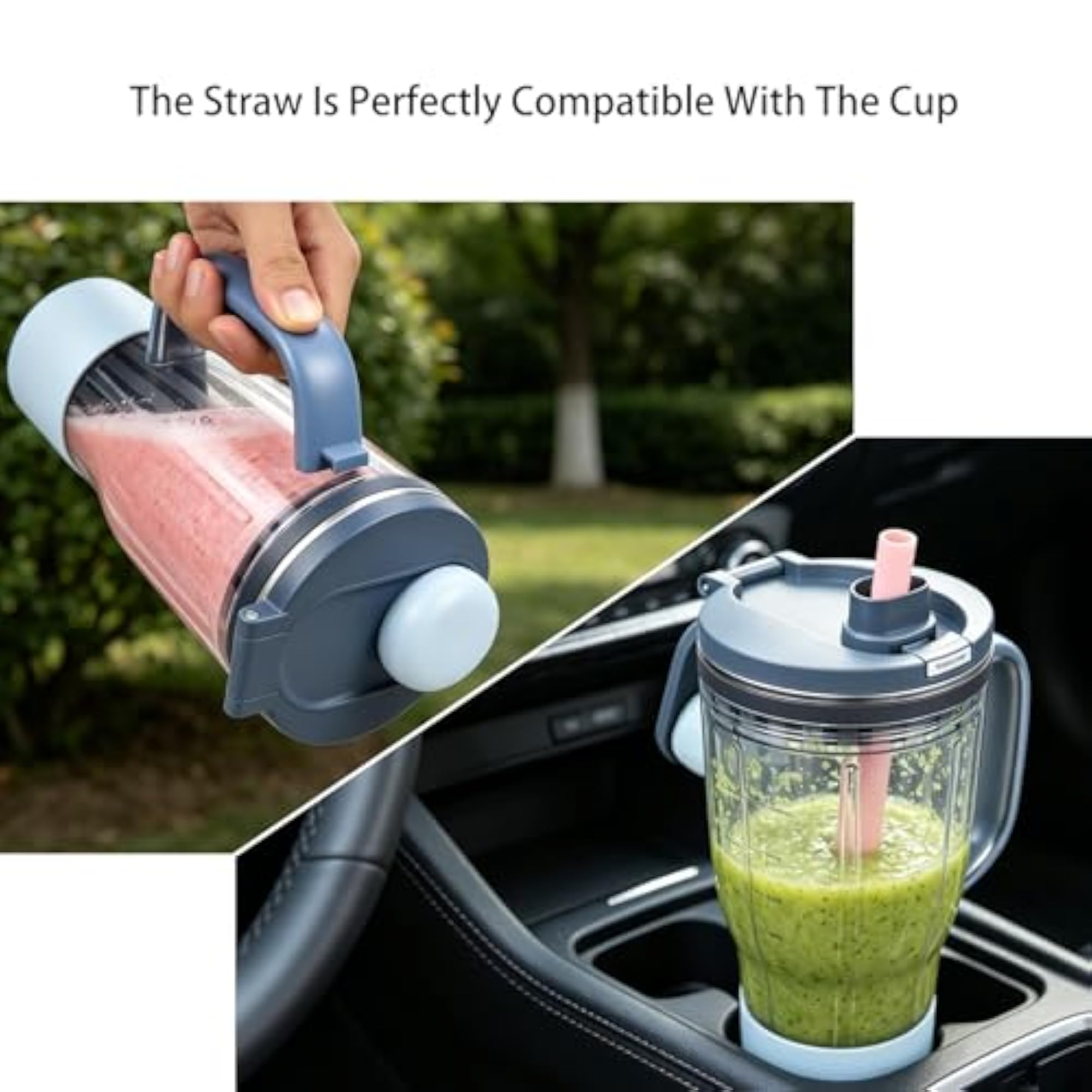 Replacement Straws for Ninja Blendboss Personal Blender, 4 Colours