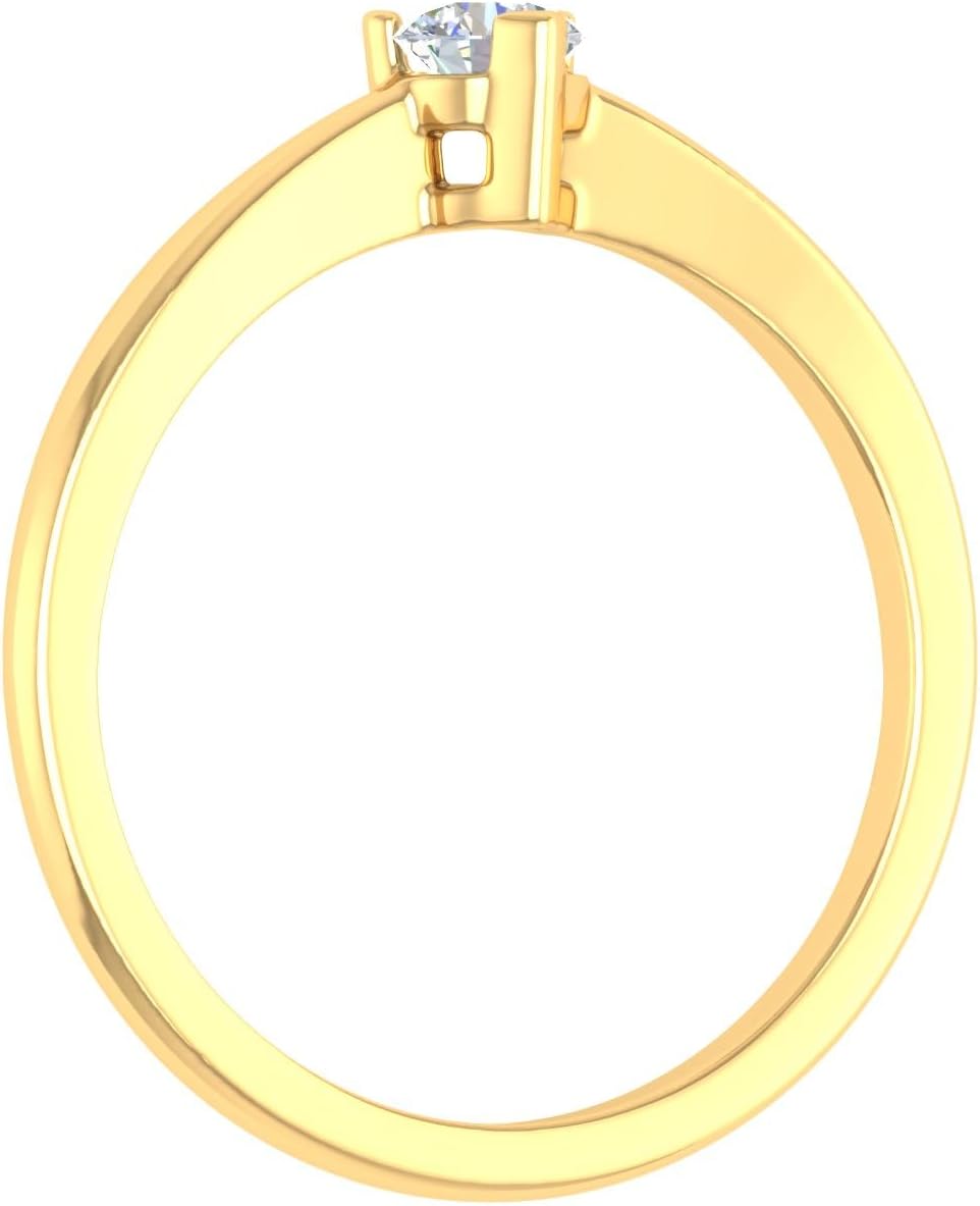 1/5 Carat Heart Shaped Diamond Engagement Ring in 10K Gold