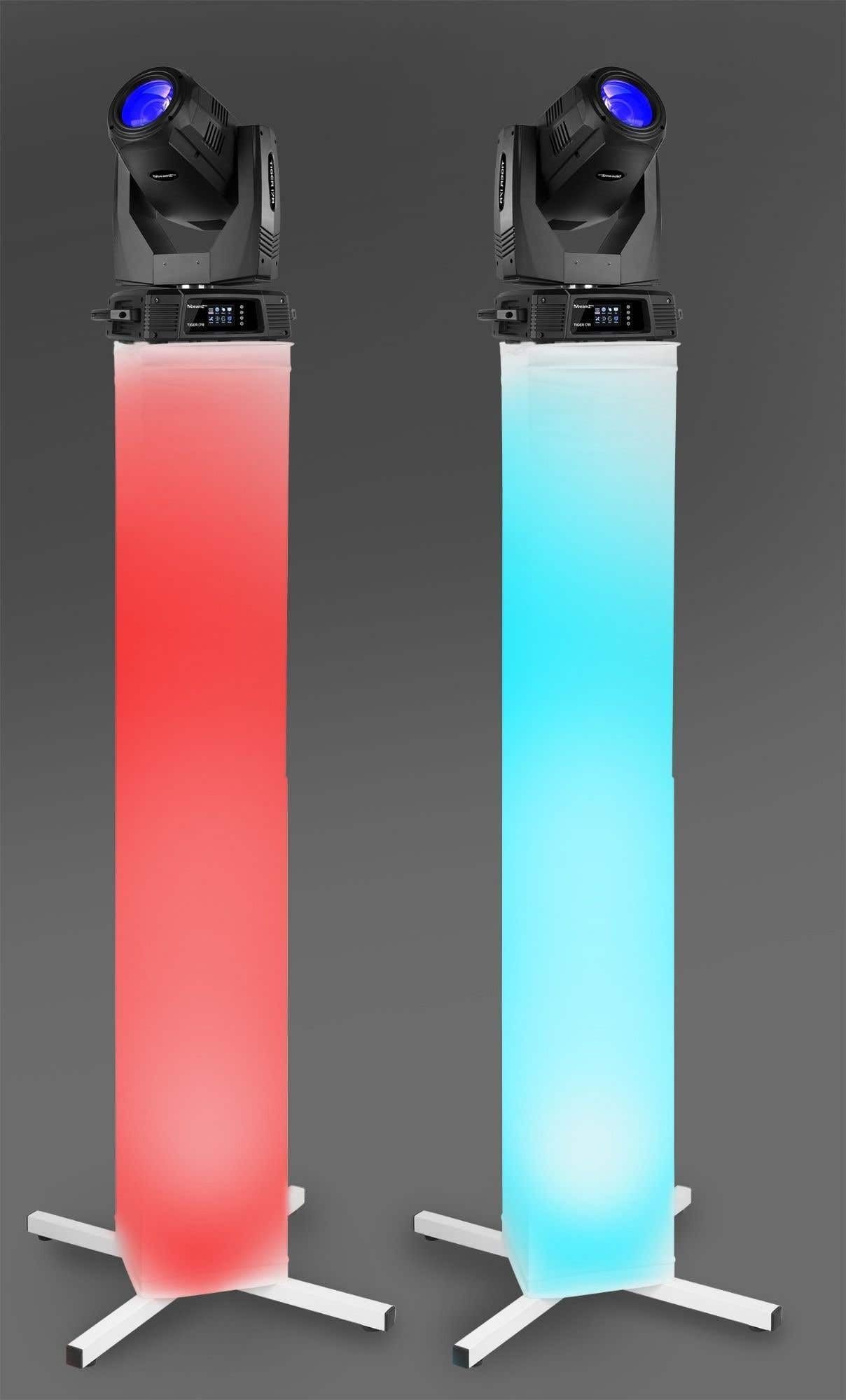 Luidspreker standaard / licht statief - Set van 2 - Vonyx DJP165 - witte en zwarte hoezen - Tassen (180.080)