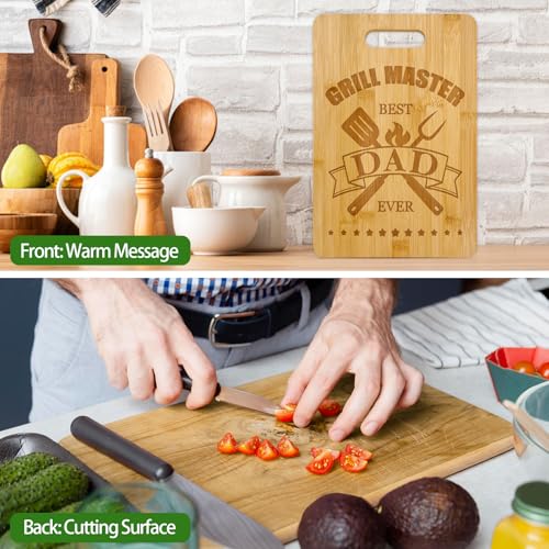 Niviy Gifts for Dad - Engraved Bamboo Cutting Board Christmas Gifts for Daddy - Dad Birthday Gifts from Daughter Son, Presents for Daddy on Father's Day Birthday Christmas - Image 4
