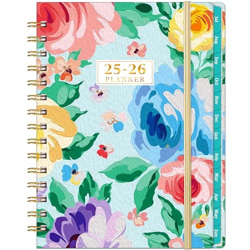 Planner 2025-2026 - Weekly & Monthly Planner 2025-2026, Jul 2025 - Jun 2026, 6.3'' x 8.4'', 2025-2026 Academic Planner Spiral Bound, Monthly Tabs, Premium Paper, Flexible Cover