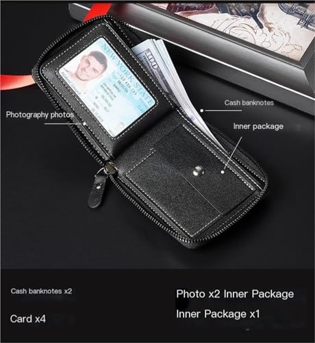 Men's Coin Purse with Multiple Card Slots(Black)3