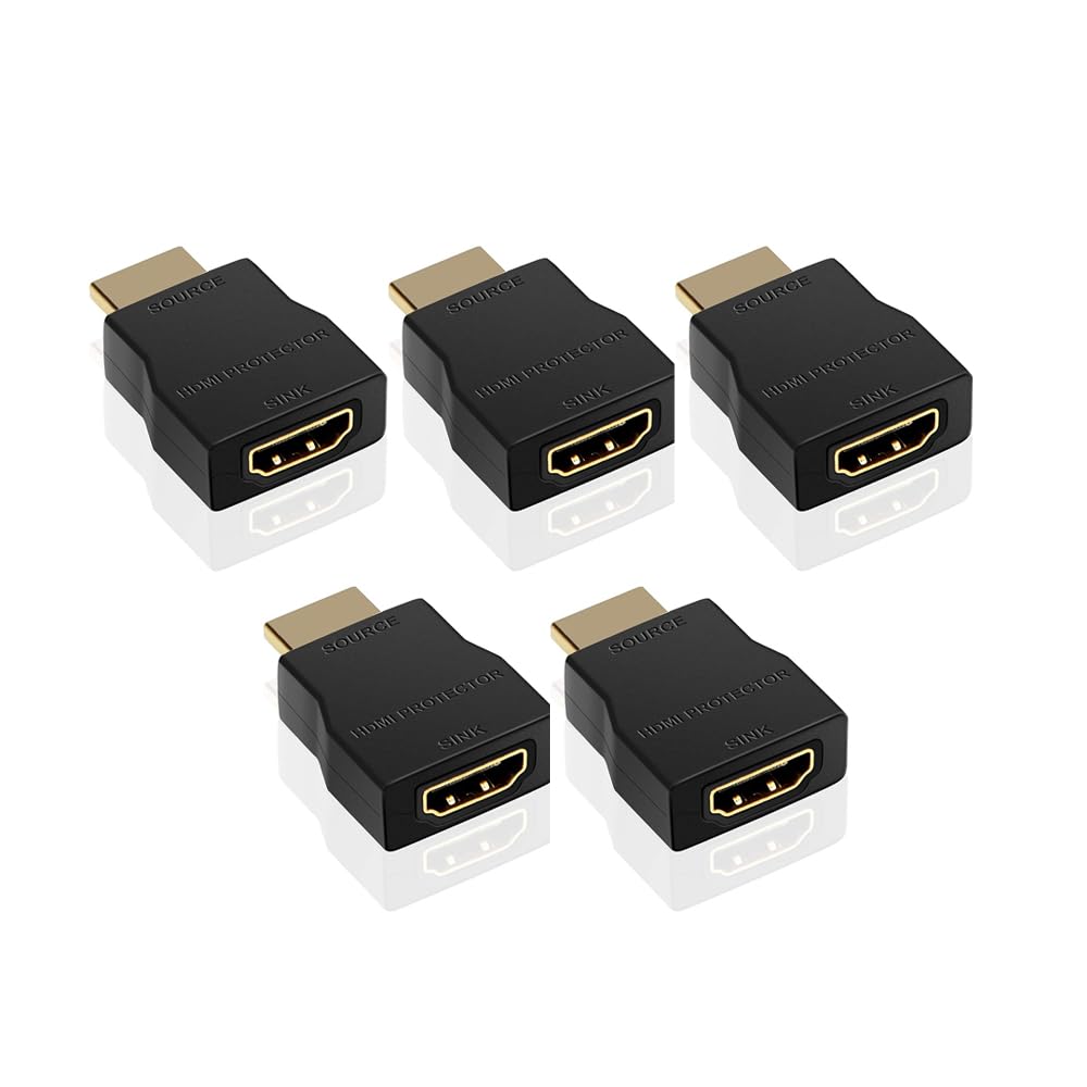 NEWCARE HDMI Surge Protector, Mini Portable HDMI 1.4 Protector for ESD and Surge Protection, Support HDCP 4K 30Hz (5, Black)