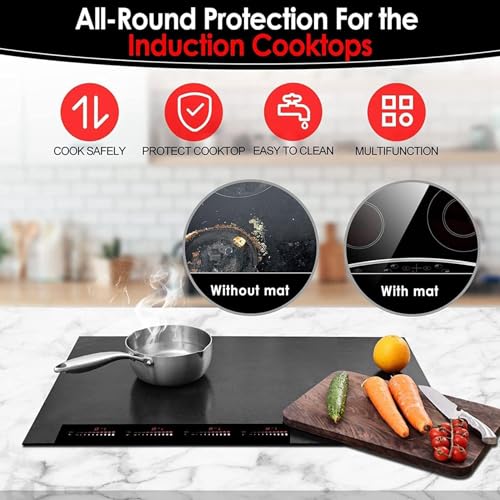 Tapis de cuisson à induction anti-rayures pour protéger la table en verre - 4