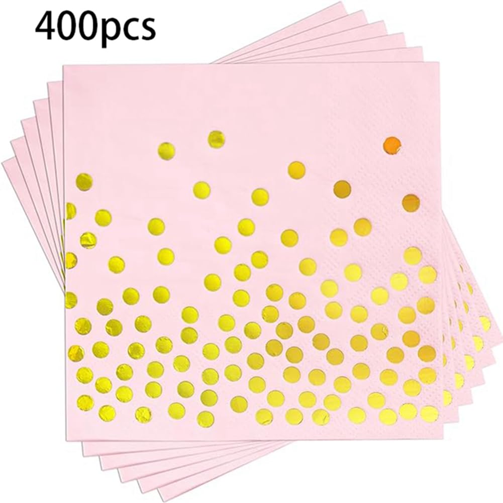 Deger 400 conteggio tovaglioli usa e getta rosa e tema compleanno decorazione per feste tovaglioli per cena di compleanno commemorativo matrimonio accessori per feste