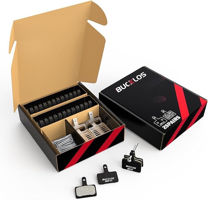 AEYINO 25 Pairs Bike Brake Pads for TRP Tektro Shimano MT200 Deore Br-M575 M525 M515 T615 T675 M505 M495 M486 M485 M475,Disc Brakes Pads for Bicycle Mountain/Electric/Road/MTB