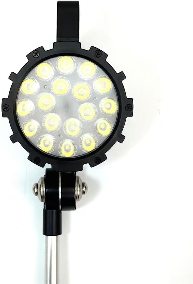 Super Bright 18W LED Work Light Plus Long Arm 32" 110-220V Waterproof CNC Machine Lathe Drill Mill Table Lamp Industrial Lighting (18, Watts)