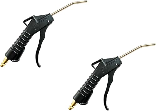 SANFU Pistola de aire de codo de acero inoxidable de 4 pulgadas con enchufe de latón de 1/4 pulgadas, herramientas de aire para compresor de aire,