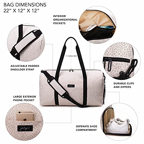 Jadyn 22" Women's Large Duffel/Weekender Bag with Shoe Pocket, Travel