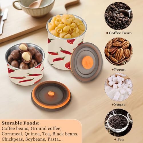 Envase para café de acero inoxidable 500ml con tapa hermética miniatura 5