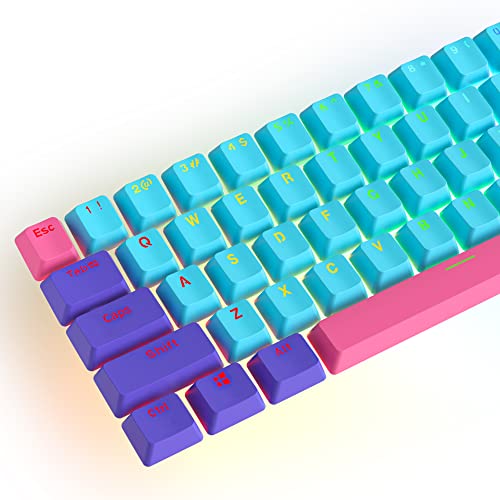 Image of WHYSP PBT Keycaps 60% for 60 Percent Keyboard OEM Profile Backlit Key Cap Replacement 6.25U Space Bar