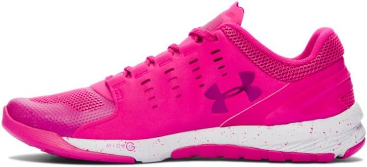 Under Armour Women's Charged Stunner TR EXP, Tropic Pink/White, 7 B