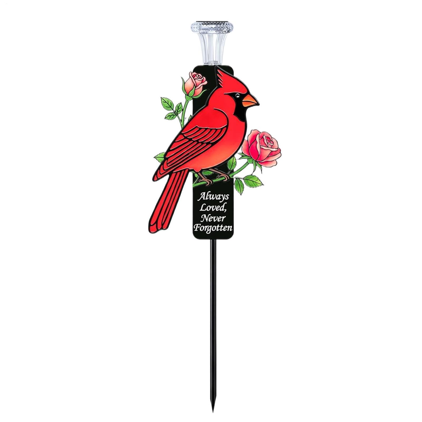 Panneau lumineux en forme d'oiseau rouge solaire pour baliser chemin et balcon