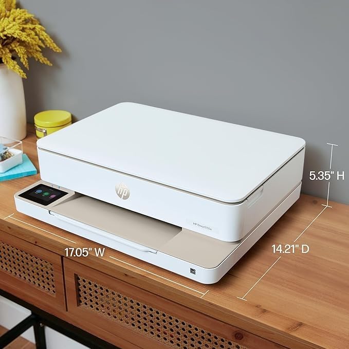 HP Envy 6165e Wireless All-in-One Color Inkjet Printer, Portobello, Print, scan, Copy, Duplex Printing Best-for-Home, 3 Month Instant Ink Trial Included, AI-Enabled (714L6A) (Renewed)