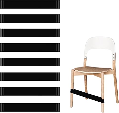 Vista 13 de Bandas para sillas para niños con pies inquietos, paquete de 16, negro, poliuretano, madera, suministros educativos para necesidades especiales