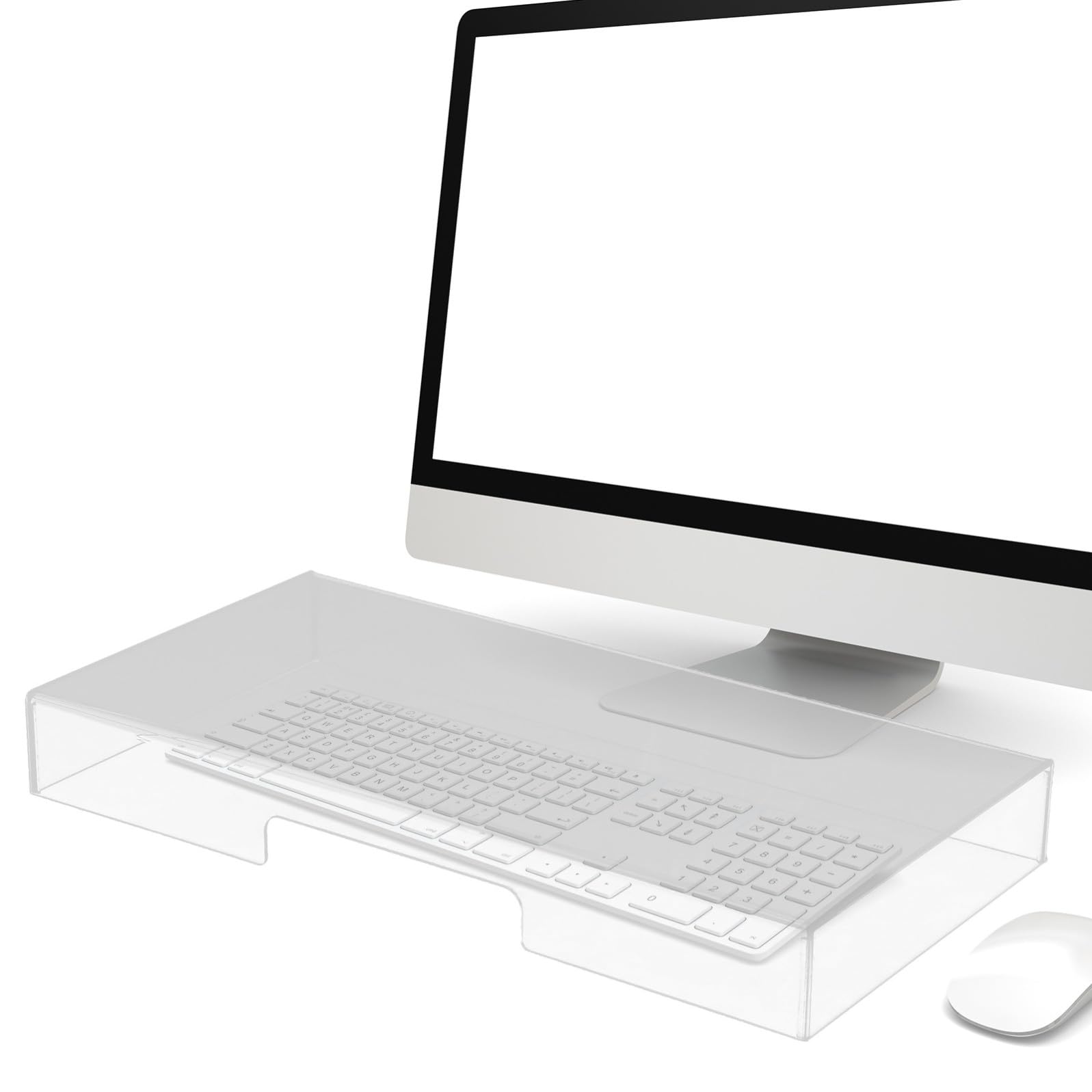 Artibetter Copertura per Tastiera Trasparente in Acrilico Resistente 470x235x55mm Protezione Antipolvere e Contro Liquidi per Tastiera Meccanica Desktop