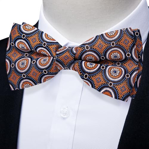 Image of YourTies Bow Ties for Men Pretied Bowties Solid Color Satin Bow Tie Formal Business Tuxedo Wedding Party Prom