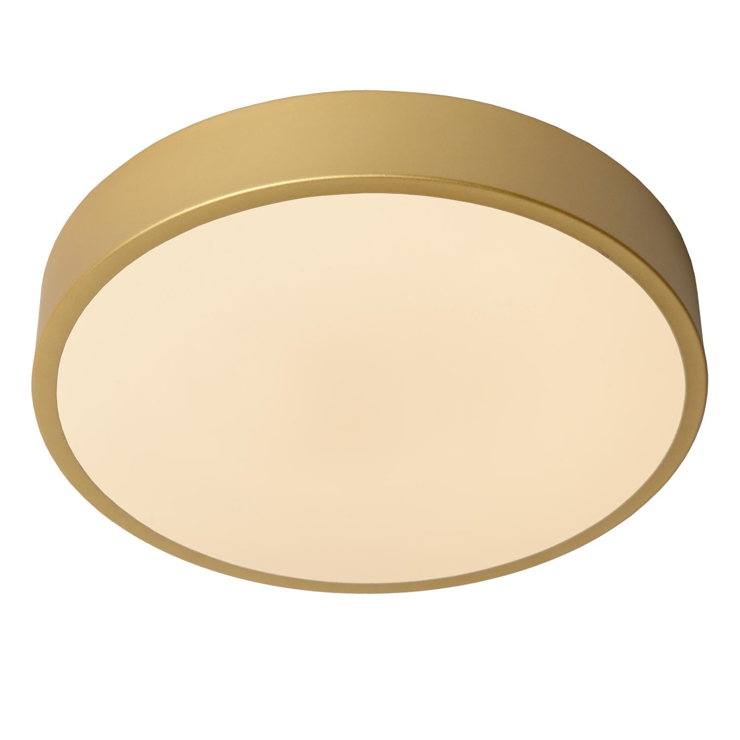 LUCIDE UNAR - Deckenleuchte - Ø 30 cm - LED 3 StepDim - 1x18W 2700K - Mattes Gold/Messing