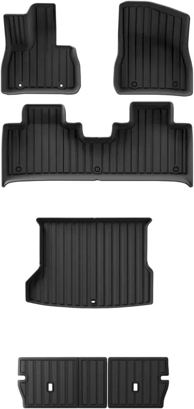 Compatible with Fangchengbao Titanium 7 Car Floor Mat Trunk Mats TPE Floor Mats & Cargo Liner All Weather Trunk Mats Floor Liner(Set 6PCS)