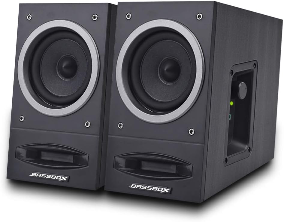 Pc speakers with heavy bass for laptop, desktop, Mac,2.0 stereo wired computer speakers, USB powered multimedia speakers with headphone jack