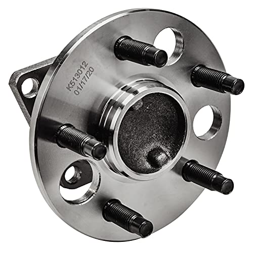 Image of Detroit Axle - Pair Rear Wheel Bearing and Hubs Assembly for 1980-2005 Buick Skyhawk /Skylark, Cadillac Cimarron, Chevy Beretta /Cavalier /Citation, Oldsmobile, Pontiac, 5 Lugs Non-ABS