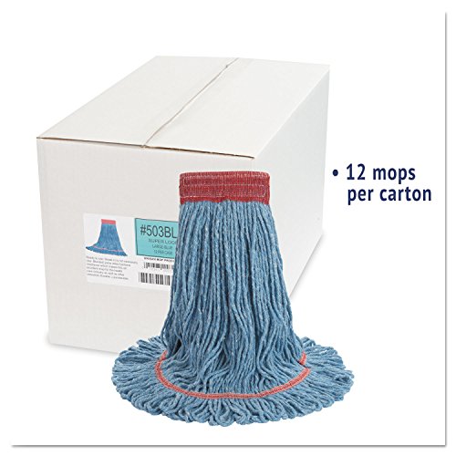 Nexstep Commercial Products NCP94072 24 in. x 5 in. Maxi Twist Microfiber Dust Mops - Blue