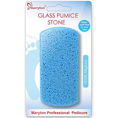 Maryton Pumice Stone for Feet, Double Sided Pedicure Tools Hard Skin 100 % Siliglass Callus Remover, Exfoliates Feet & Smooths Skin Cover