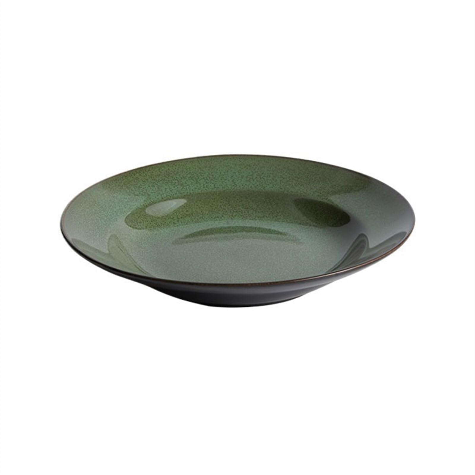 HPTHLY Plate 10 Inches Household Dinner Plate Ceramic Upscale Hotel Restaurant Commercial Salad Plate Serving Dishes Dessert Plate (Green 10 Inch)